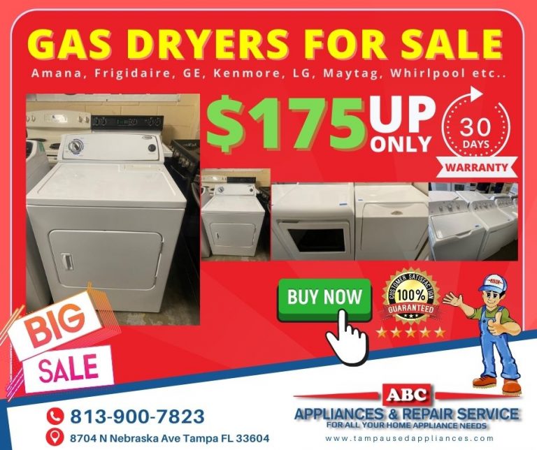 Gas Dryers for Sale for Only 175 and Up