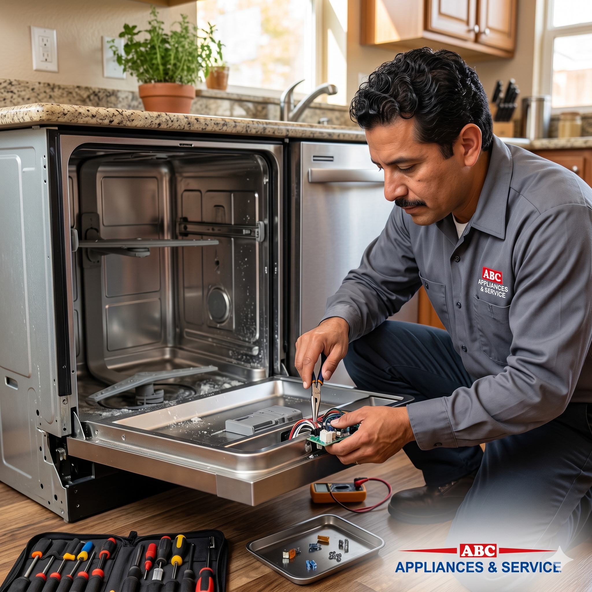 ABC Appliances dishwasher repair technician Tampa FL