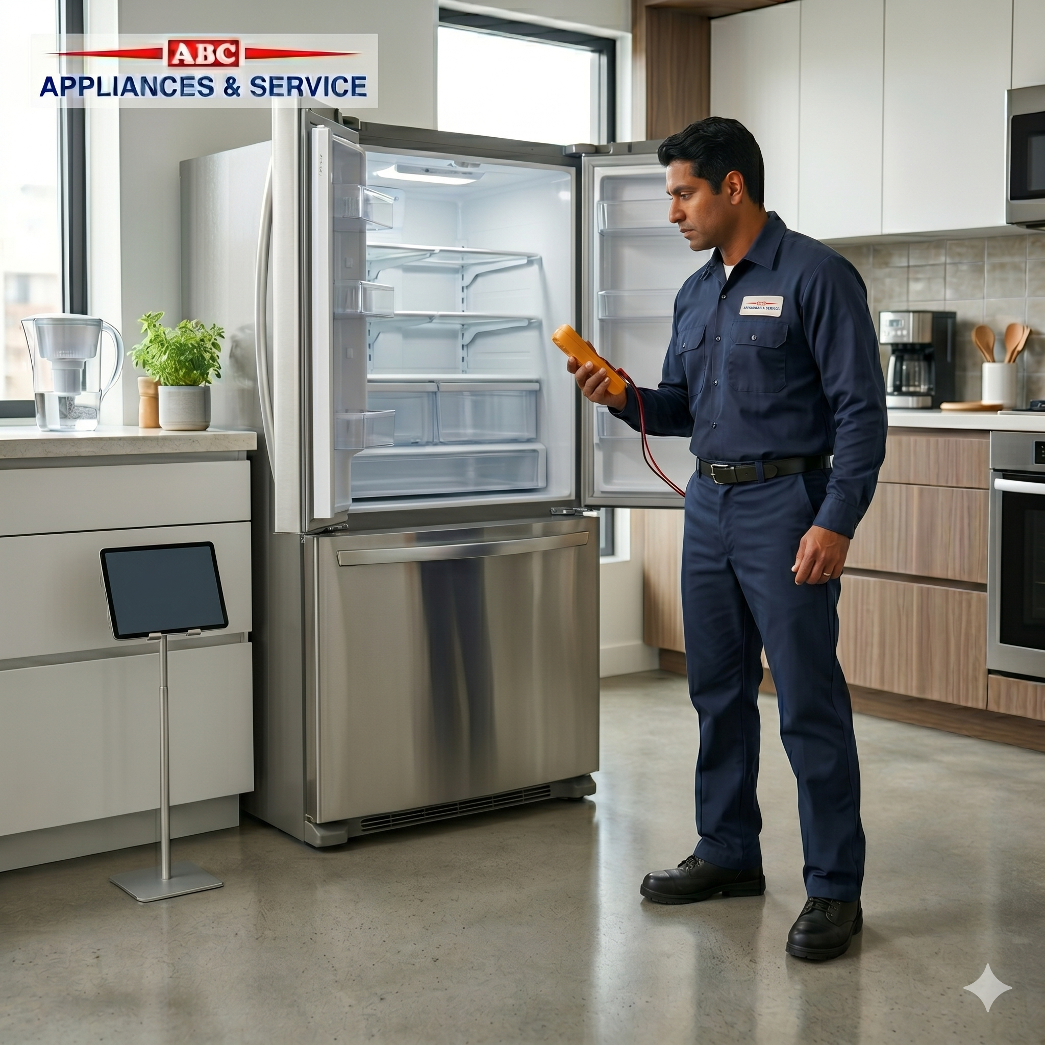 ABC Appliances certified refrigerator repair technician Tampa FL