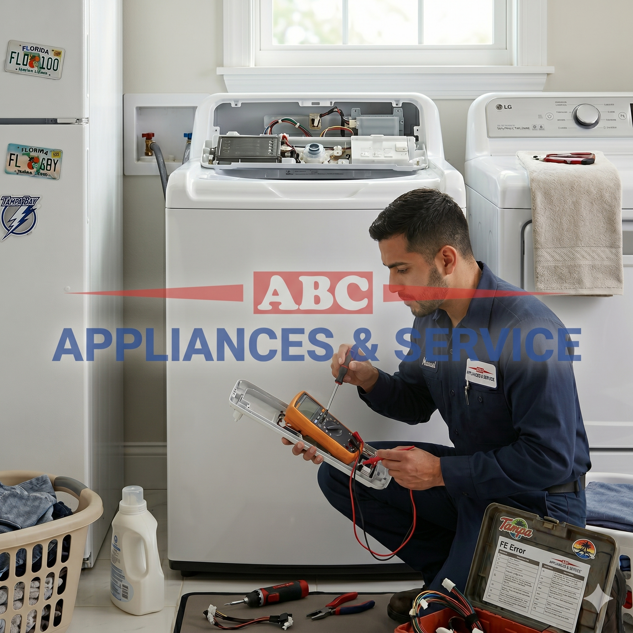 ABC Appliances certified washer repair technician Tampa FL