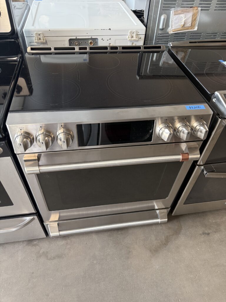 cafe slide in induction stove in tampa showroom floor